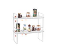 Etagère à Epices 2 Niveaux Réglable en Hauteur de 9,9 à 18cm Conception Empilable