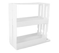 Étagère à épices coulissante en plastique, étagère à épices, étagère à épices à 2 niveaux avec base antidérapante pour ranger condiments, épices, pots, fournitures de cuisine ou articles de maison