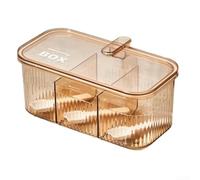 Étagère à épices de cuisine, pots en plastique transparent avec becs verseurs pour sel, poivre et herbes, solution de rangement empilable, blanc (jaune-marron)