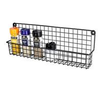 Vilde Étagère à épices VILDE – Métallique suspendue 39,5×6,5×14 cm Noir – Kit inclus