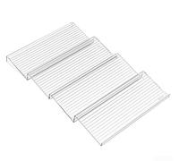 Étagère à épices en plastique transparent à plusieurs niveaux pour un rangement soigné des épices, soins de la peau et fournitures d'artisanat avec construction (4 pièces)