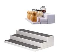 Étagère à épices extensible à 3 niveaux Étagère à épices Support organisateur d'épices pour comptoir de cuisine Bocaux de taille variable Boîtes parfaites pour contenir des conserves d'épices