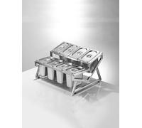 Étagère à épices extensible avec couvercle, récipient à épices en acier inoxydable pour station de garniture de pizza, plateau de service à épices, parfait pour la préparation des ingrédients et les