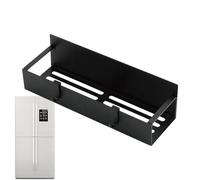 Étagère à épices magnétique - Étagère de réfrigérateur solide avec design mural - Crochets - Organisateur de cuisine compact pour bouteilles, épices et outils de cuisine avec poignée sûre pour le