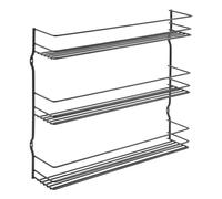 Étagère à épices murale à 3 niveaux Pepito Noir Metaltex