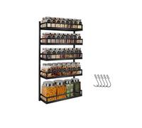 Étagère à épices murale à 5 niveaux réglables en hauteur noir Vendos85