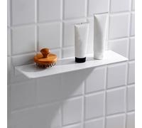 Étagère à épices murale en aluminium de 60 cm - Blanc - À suspendre - Pour cuisine - Gain de place - Idéal pour herbes et assaisonnements - 30 cm de large