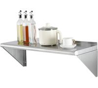 Étagère à épices murale - En inox - 915 x 305 x 63 mm - Suspendue - Cadre de support - Capacité de charge 113 kg - Idéal pour cuisines, restaurants, hôtels