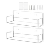 Étagère à épices murale - Étagère transparente pour le rangement des épices, 2 pièces étagères en acrylique transparent pour cuisiner garde-manger station d'épices espace cuisine appartement rangement