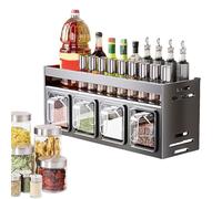 Étagère à épices portable pour salle de bain - Rangement mural multifonction, support à épices haute capacité pour comptoir et cuisine, idéal pour la maison et les essentiels de cuisine