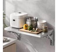 Étagère à épices pour micro-ondes à fixation murale avec table rabattable | Table de cuisine, de salle à manger et de petit-déjeuner | Tables pliantes pour postes de travail(L80xW25cm/L31xW10in)