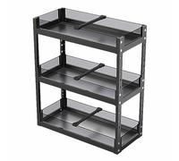 Étagère à épices réglable à 3 niveaux - Rangement en métal robuste pour tiroir de cuisine et garde-manger - Optimise l'espace et l'efficacité parfaite pour assaisonner et condiments