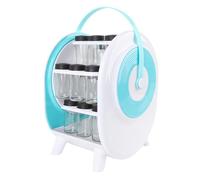 Étagère à épices rotative à 360 °, multifonctionnelle, économie d'espace, structure stable, idéale pour l'organisation du plan de travail de la cuisine, Default