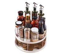 Étagère À Épices Rotative - Organiseur Décoratif For Bouteilles D'assaisonnement, Étagère De Rangement Moderne For Épices | Organiseur D'armoire À Plateau Tournant, Récipient À Condiments
