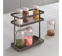 Étagère à épices Tokyo LAVA, 2 niveaux, noir mat