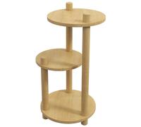 Étagère À Fleurs En Bois - Porte Plante Bois 3 Étagères Rondes - Dim. 41l X 39l X 68h Cm - Bois Sapin Verni