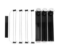 Étagère à glissement avec poussoir automatique, plateau poussoir pour boissons avec séparateur réglable et amortisseur de vitesse, hélice à boissons économisant l’effort pour réfri (Noire)