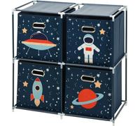 Étagère à jouets avec bacs Mission spatiale, 68 x 35 x 70 cm