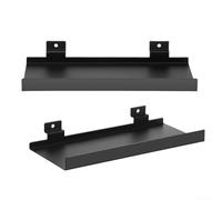 Étagère à lattes en fer pour montage mural, conçue pour un rangement pratique et une utilisation d'affichage, compacte 25 x 12, 5 x 3 et 5 cm pour différents paramètres (2 pièces)