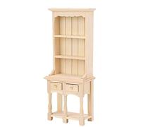 Étagère à livres 1/12,3 couches en bois naturel pour maison de poupée miniature,Accessoire décoration intérieure for collectionneurs modélisme et aménagement d'intérieur