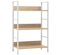 Étagère À Livres À 3 Niveaux, 1 Pièce, En Bois Contreplaqué De Chêne, Étagère De Rangement