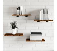 Étagère à livres avec étagère 4 pc Bois d'ingénierie Étagère à vidaXL vidaXL
