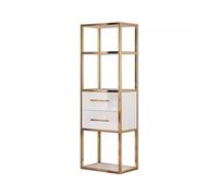 Étagère À Livres Bibliothèque de bureau, étagère de rangement sur pied, bibliothèque moderne Simple en fer, salon d'art, armoire de rangement en acier inoxydable Étagères De Rangement(A:60X30X180cm)