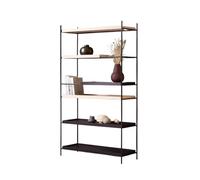 Étagère À Livres Bibliothèque simple combinée acier-bois, bibliothèque multicouche en acier inoxydable, support de rangement moderne du sol au plafond for salon Étagères De Rangement(S:80X35X200cm)