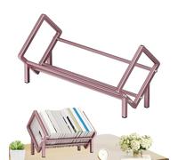 Étagère à livres de bureau - Mini étagère inclinée en acier au carbone, support de livre de cuisine, organisateur multifonctionnel | Salon, bureau, maison, cuisine, studio, rangement