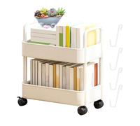 Étagère à livres - Étagère de rangement mobile | Chariot utilitaire roulant multicouche | Organiseur de grande capacité pour jouets, collations, livres, ménage, salon, chambre à coucher, salle d'étude