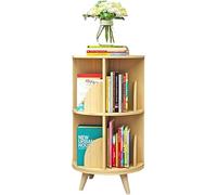 Étagère à Livres rotative, Rotation à 360 °, étagère à Livres d'images pour Enfants, Rangement d'angle, étagère de Rangement Domestique pour Bureau à D(Size:46 * 77 cm (18,1 * 30,3 pouces),Color:bois)