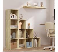 Étagère à Livres WOLTU - Bibliothèque d'Escalier 10 Cubes - Chêne Clair - 120x30x120cm