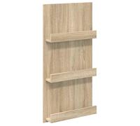 Étagère à magazines en bois d'ingénierie - vidaXL - Chêne Sonoma - 51x11x102 cm - 3 étagères - Moderne