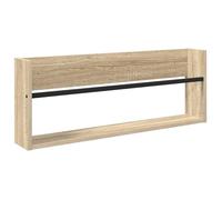 Étagère à magazines murale - vidaXL - Chêne Sonoma - Bois d'ingénierie - 80x12x30 cm - Montage mural - Design moderne