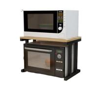 Étagère à micro-ondes à une couche - Support de four en forme de I robuste pour un rangement peu encombrant, idéal pour les petites cuisines