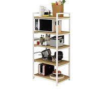 Étagère à Micro-Ondes Multifonctionnelle Étagère à Micro-Ondes Ouverte à Four à Micro-Ondes à 5 Niveaux Étagère de Cuisine Compatible avec Ustensiles de Cuisine, Serviettes et Accessoires, Grande