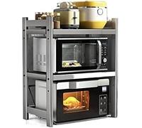 Étagère à micro-ondes pour cuisine à 2 niveaux de four à micro-ondes grille de cuisine évolutive rack de rangement micro-ondes de rangement de comptoir fourreau de rangement de rangement de cuisine