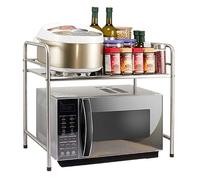 Étagère à micro-ondes pour cuisine en acier inoxydable fourreau de four à micro-ondes de cuisine rack de rangement de rangement de rangement de four à micro-ondes étagères étagère stand de cuisine