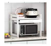 Étagère à micro-ondes relevable, support en aluminium pour cuisine, support de four avec tiroirs, étagères de rangement pour une gestion efficace de l'espace
