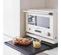 Étagère à micro-ondes, tiroir extractible en acier au carbone pour ustensiles de cuisine et station de café, rangement de comptoir peu encombrant, noir, taille unique
