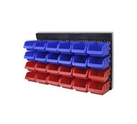 Etagère à outils de garage murale 2 pcs Bleu et rouge