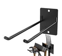 Étagère à outils de jardin murale - Solutions de rangement pour atelier et hangar, pelles, râteaux, balais, serpillères et tuyaux, solution peu encombrante, crochet mural de garage en fer, 25,4 cm
