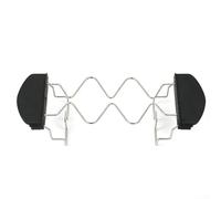 Étagère à pain 6 tranches en acier inoxydable - Finition chromée - Support de service pour toast chaud et croustillant 26 cm (vagues noires)