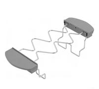 Étagère à pain 6 tranches en acier inoxydable - Finition chromée - Support de service pour toast chaud et croustillant 26 cm (vagues blanches)