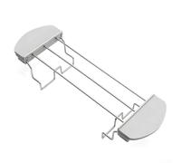 Étagère à pain 6 tranches en acier inoxydable - Finition chromée - Support de service pour toast chaud et croustillant 26 cm (blanc droit)