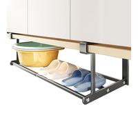 Étagère à pince - Étagère de rangement télescopique - Organiseur de rangement antidérapant réglable pour salle de bain, garde-manger, penderie de cuisine