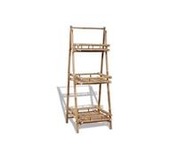 Etagère à plantes - - 3 niveaux - Bambou - Triangulaire - Marron