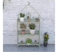 Étagère à plantes à 3 niveaux, table de rempotage de jardin, armoire de rangement, abri de travail avec dessus de table