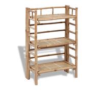 Étagère à Plantes Bambou à 3 Tablettes Supports Porte-plantes Jardin vidaXL
