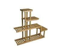 Etagère à plantes HWC-L71 5 étagères, 95x105x25cm sapin bois brun